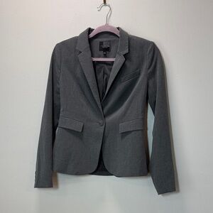 Gray Blazer with Shoulder Pads - Business and Office Wear